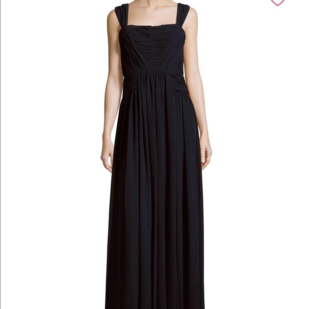 NWT Vera Wang chiffon navy gown dress- 10